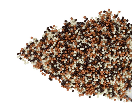 115 Драже зерн. взорв. зерна риса в конд. глазури "Микс Трехцвет" 2-5 мм 1.5кг